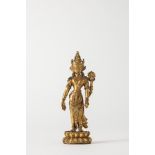 A gilt bronze Padmapani. Tibet, 19/20th century