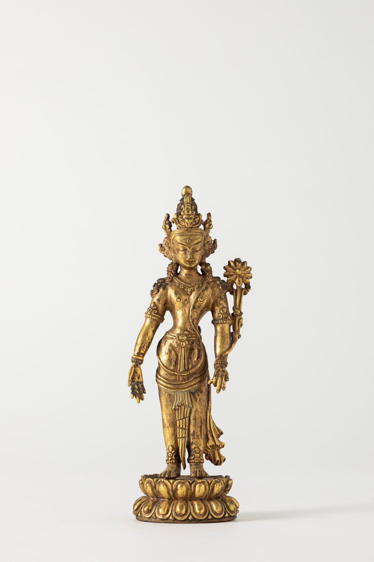 A gilt bronze Padmapani. Tibet, 19/20th century
