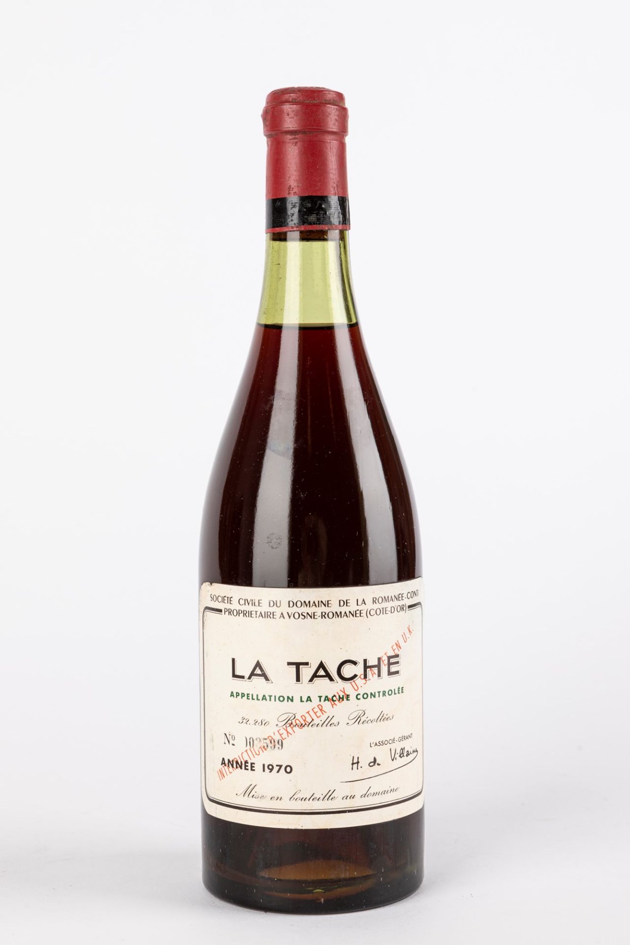 France - Borgogna / Domaine de la Romanee Conti La Tache Grand Cru 1970 - Image 3 of 3