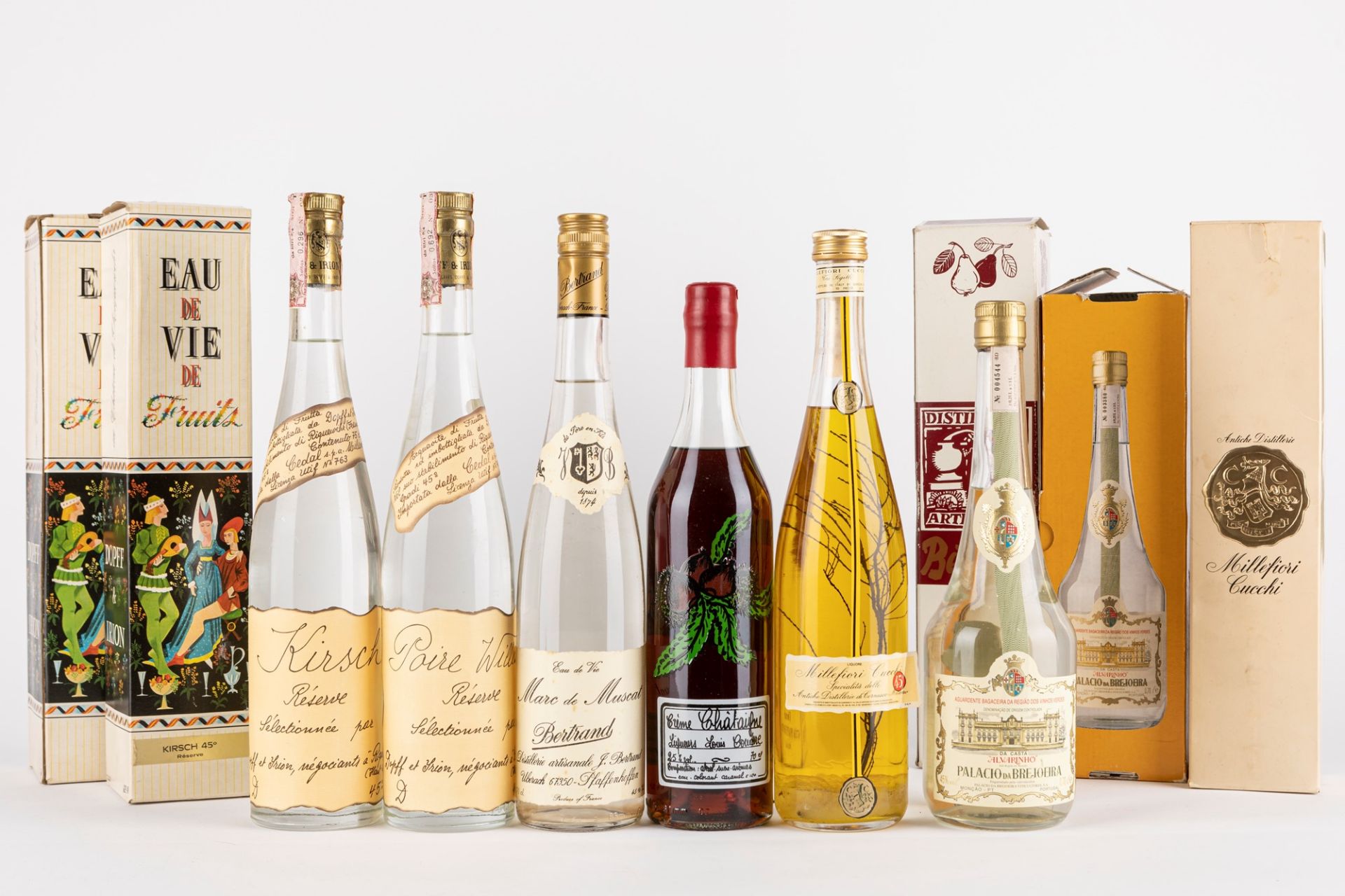 Italy - France - Pourtugal - Distillati / Liqueur, Eau de Vie and Bagaceira Selection (6 BT)