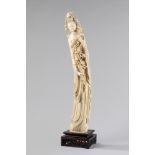 ☼ A very large ivory carving of a lady. China, late 19th century