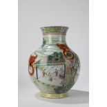 A large Famille Rose vase. China, Guangxu period/Republic Period