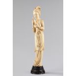 ☼ A large ivory carving of lady. China, 19th century