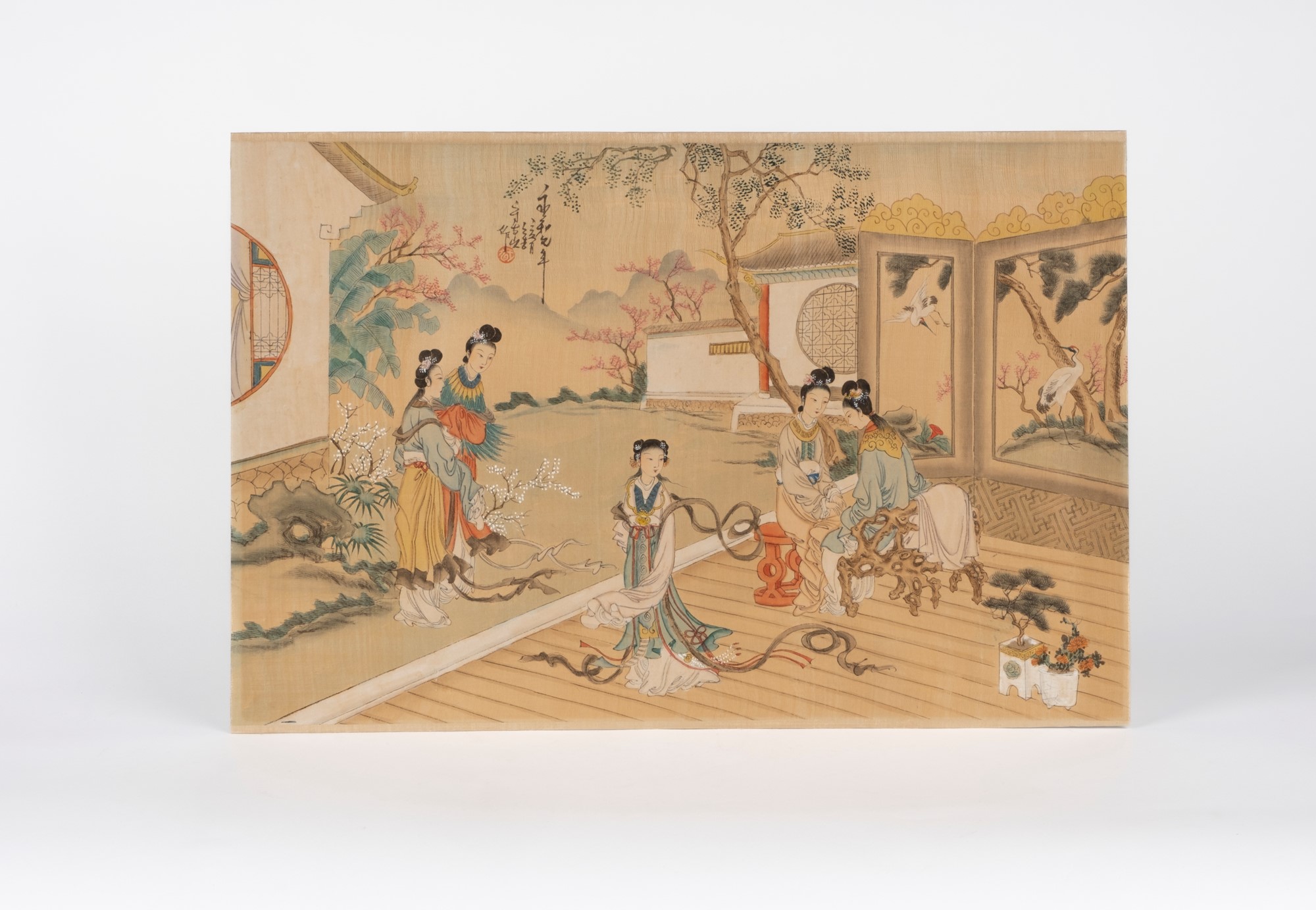 Five Japanese watercoloured prints. Japan, early 20th c. - Image 5 of 5