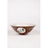 A brown ground bowl. China, 18th c.