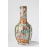A Famille Rose porcelain Canton vase. China, late Qing dynasty