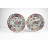 A pair of Famille Rose plates. China, 18th c.