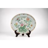 A large Famille Rose oval tray. China, 19th century