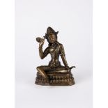 A gilt bronze deity. India, late 19th c.