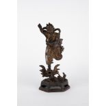 A gilt bronze deity. China, 17th c.