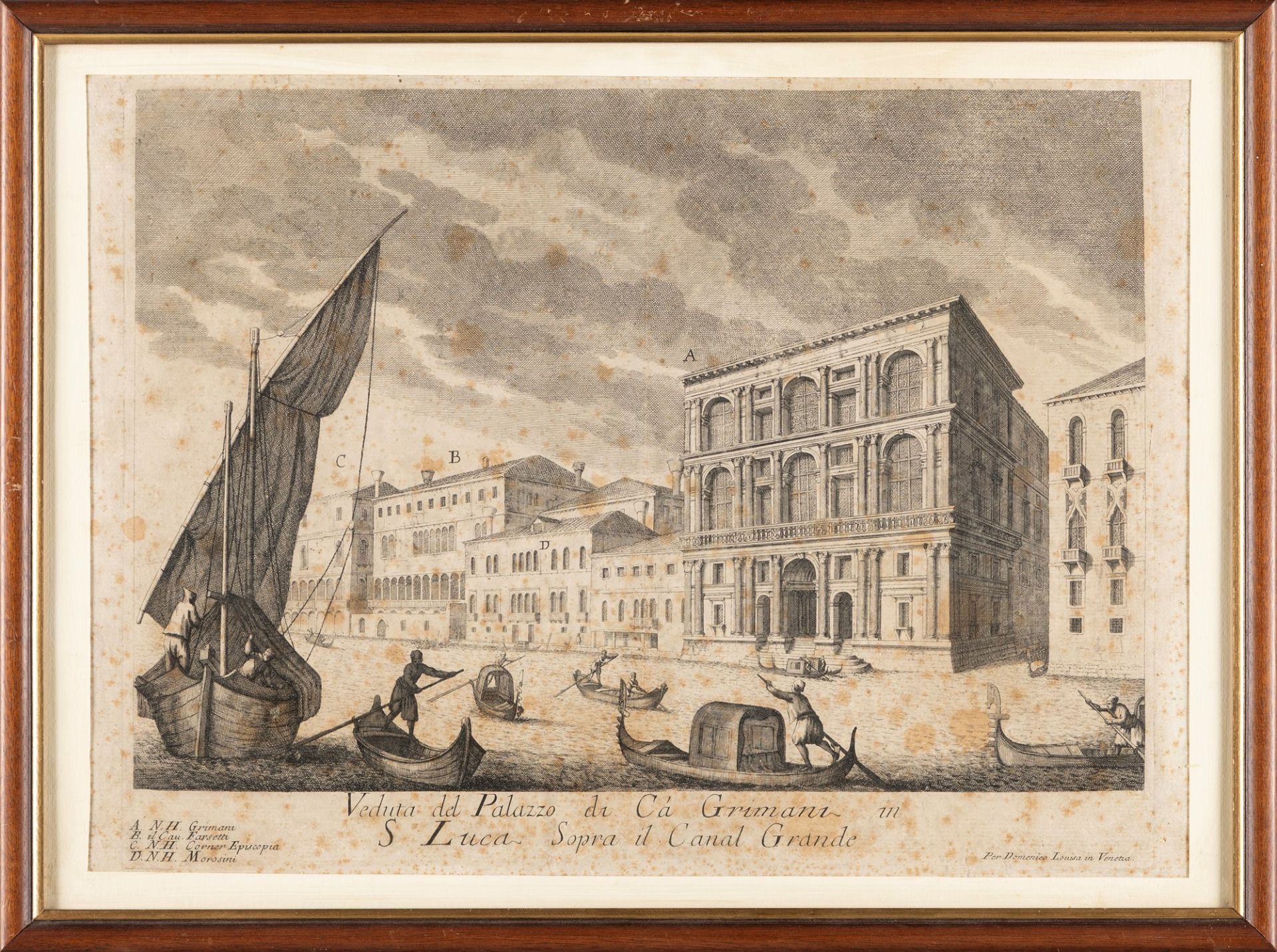 Two etchings depicting Venetian glimpses. Dominic Lovisa editor