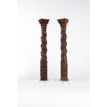 Pair of Solomonic columns. XVII century