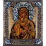 Icon depicting the Madonna with Child. Russia, early 20th century