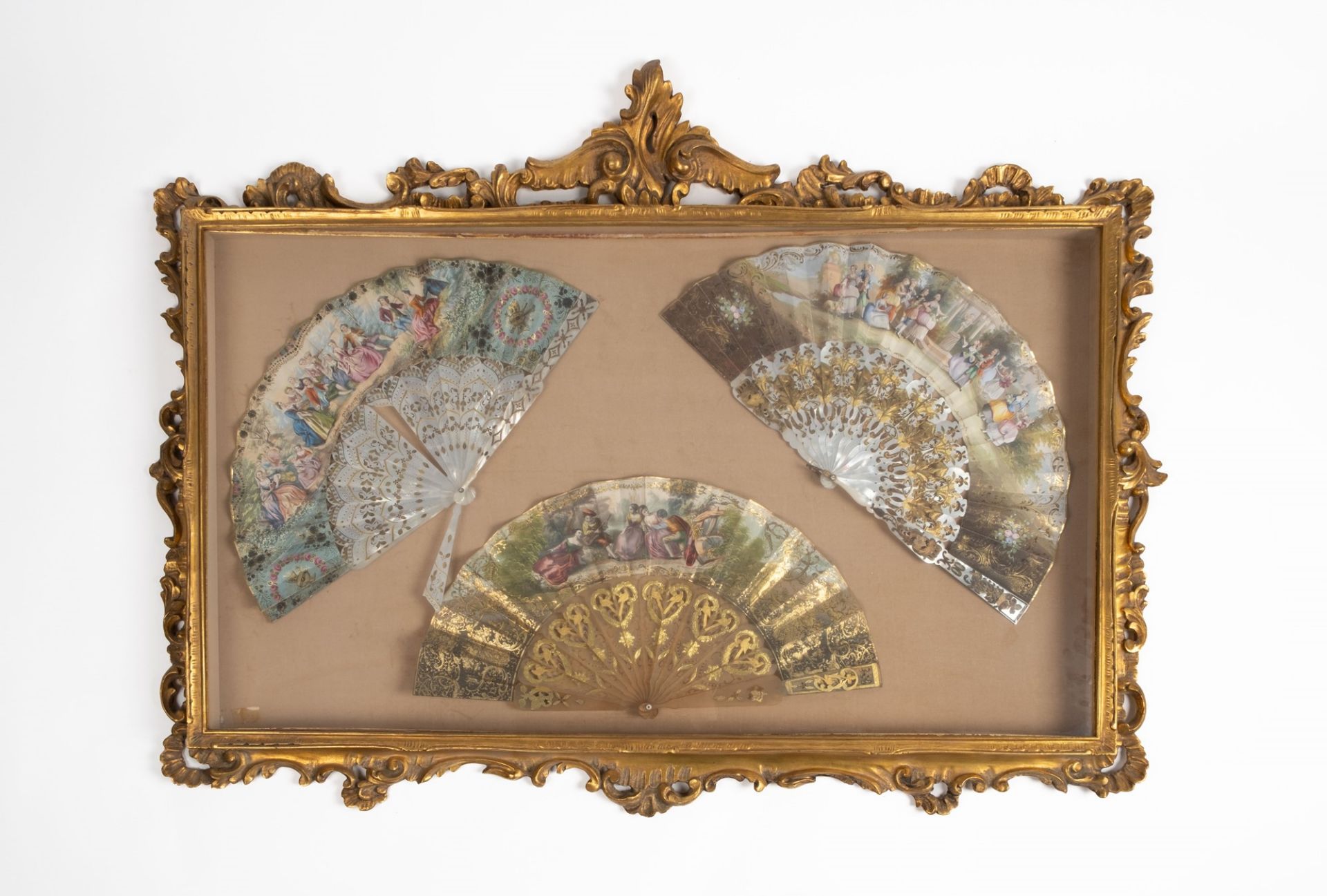 ☼Lot of seven fans. 19th century - Image 2 of 2