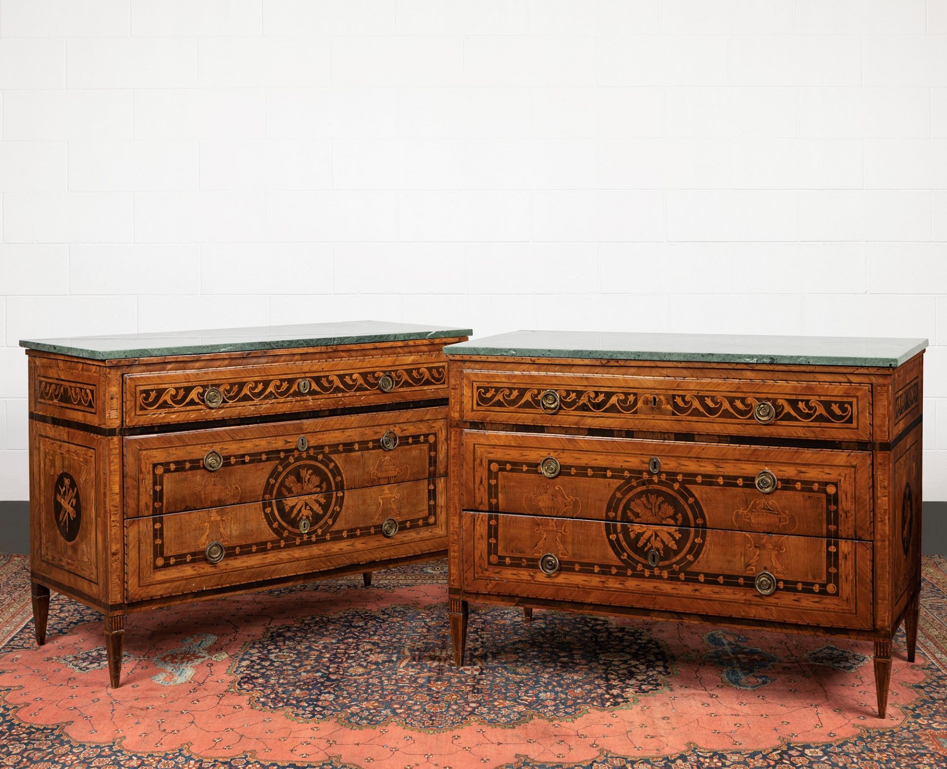 Pair of neoclassical chests of drawers. Lombardy, late eighteenth century