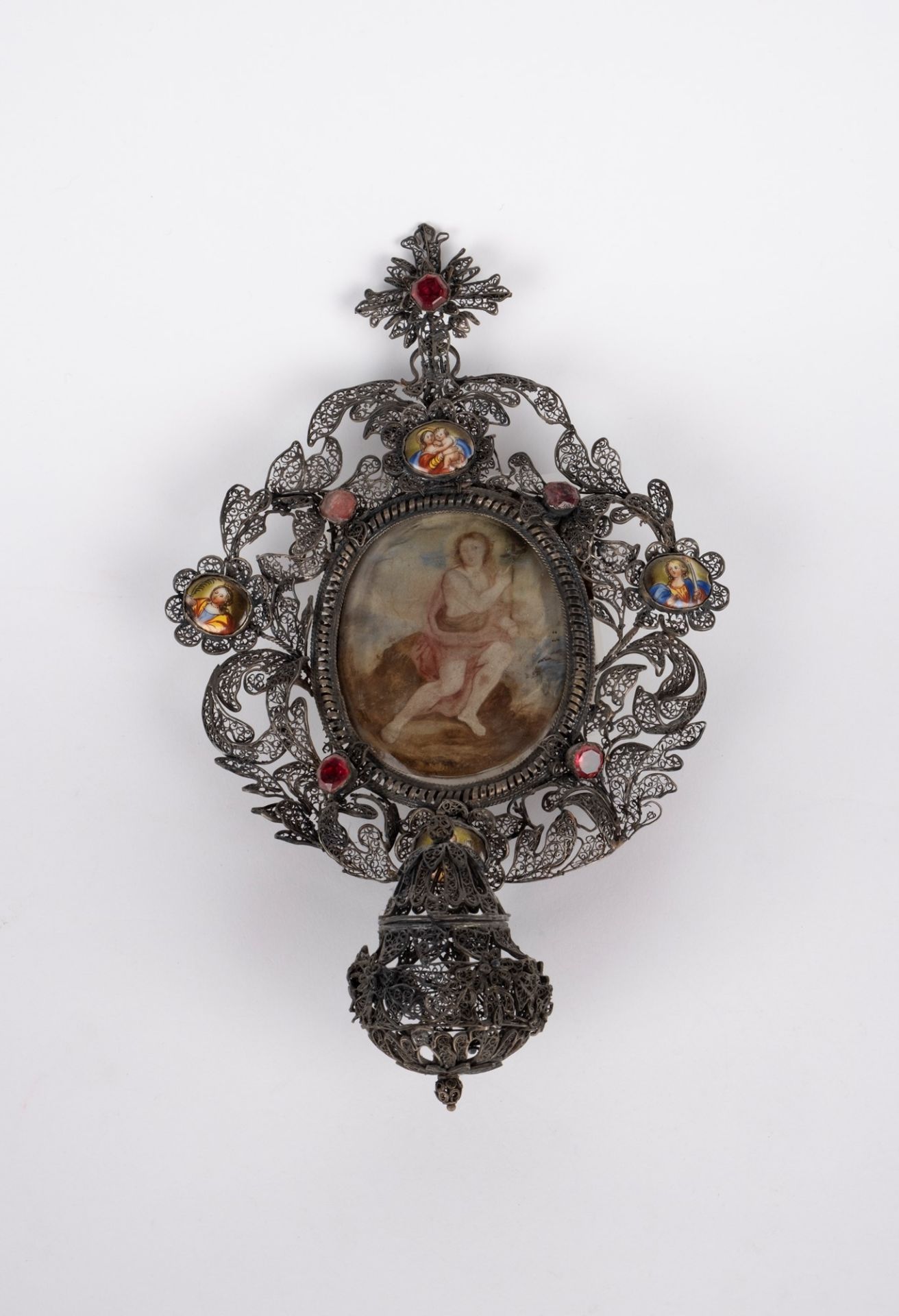 Silver filigree frame. XVIII century