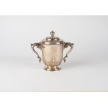 Two-handled silver cup. Marks for London 1908