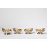 109) Four shell-shaped gilt silver bowls, London 1891