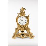 A Louis XV style gilt bronze mantel clock, France 19th c
