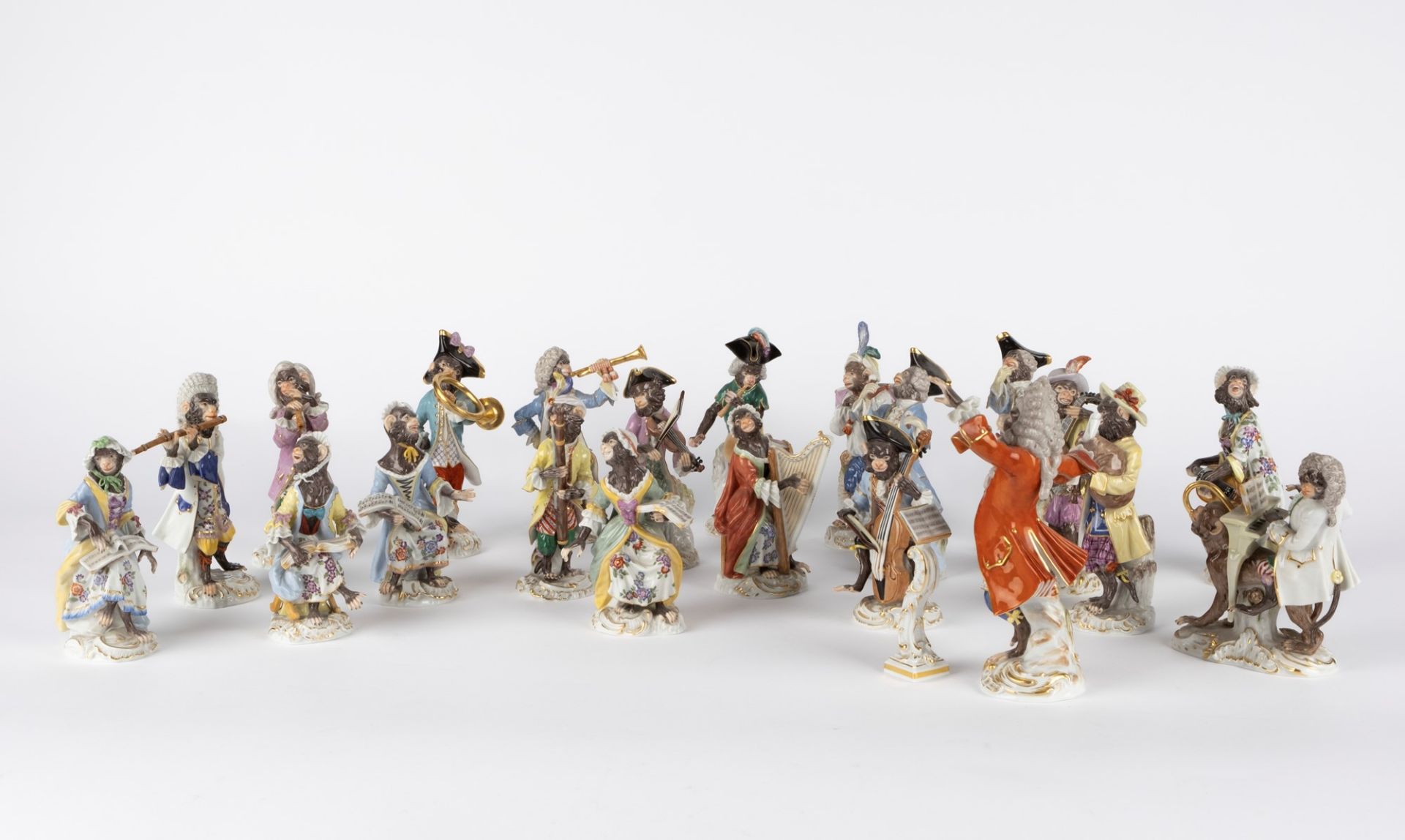 "The Monkey Orchestra". Meissen porcelain, 20th c.