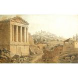 Charles-Louis Clérisseau (Parigi 1721-Neuilly-Auteuil-Passy 1820) - View of the Tempietto del Clitu