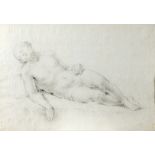 Scuola italiana, secolo XVII - Study of a reclining female figure