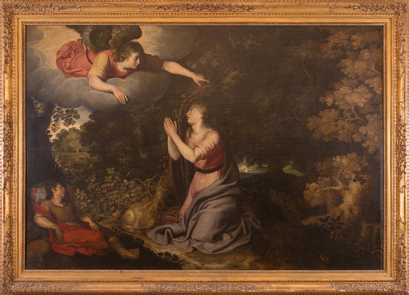 Scuola di Adam Elsheimer (Francoforte sul Meno 1578 - Roma 1610) - Hagar and the Angel - Image 2 of 5