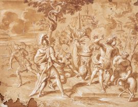 Scuola dell'Italia centrale, secolo XVII - Moses and the Brazen Serpent