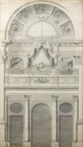 Scuola italiana, secolo XVIII - Study for counter-façade