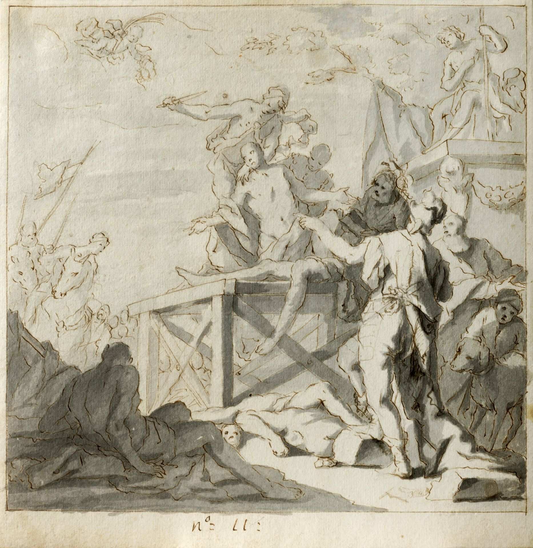 Scuola italiana, secolo XVII - Martyrdom of Saints
