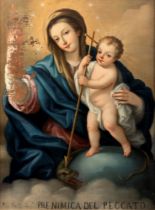 Scuola napoletana, secolo XVIII - Madonna with Child