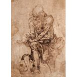 Scuola napoletana, secolo XVII - Study for St. Jerome