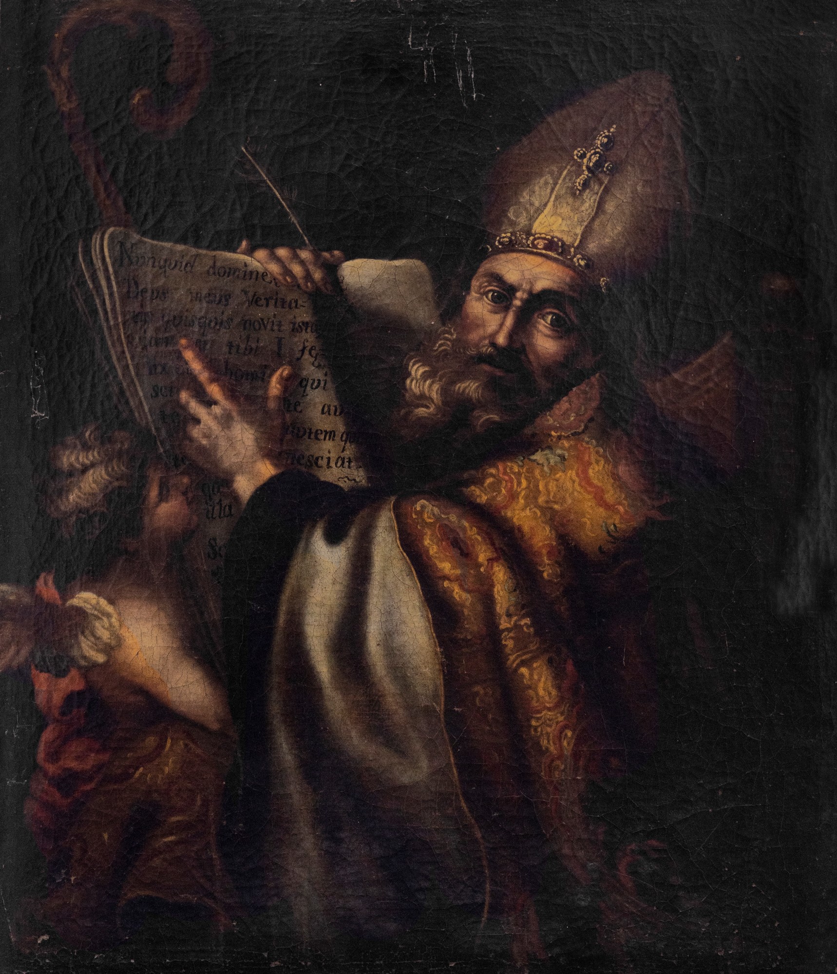 Scuola italiana, secolo XVII - Saint Augustine