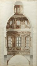 Scuola italiana, secolo XVIII - Architectural study for dome