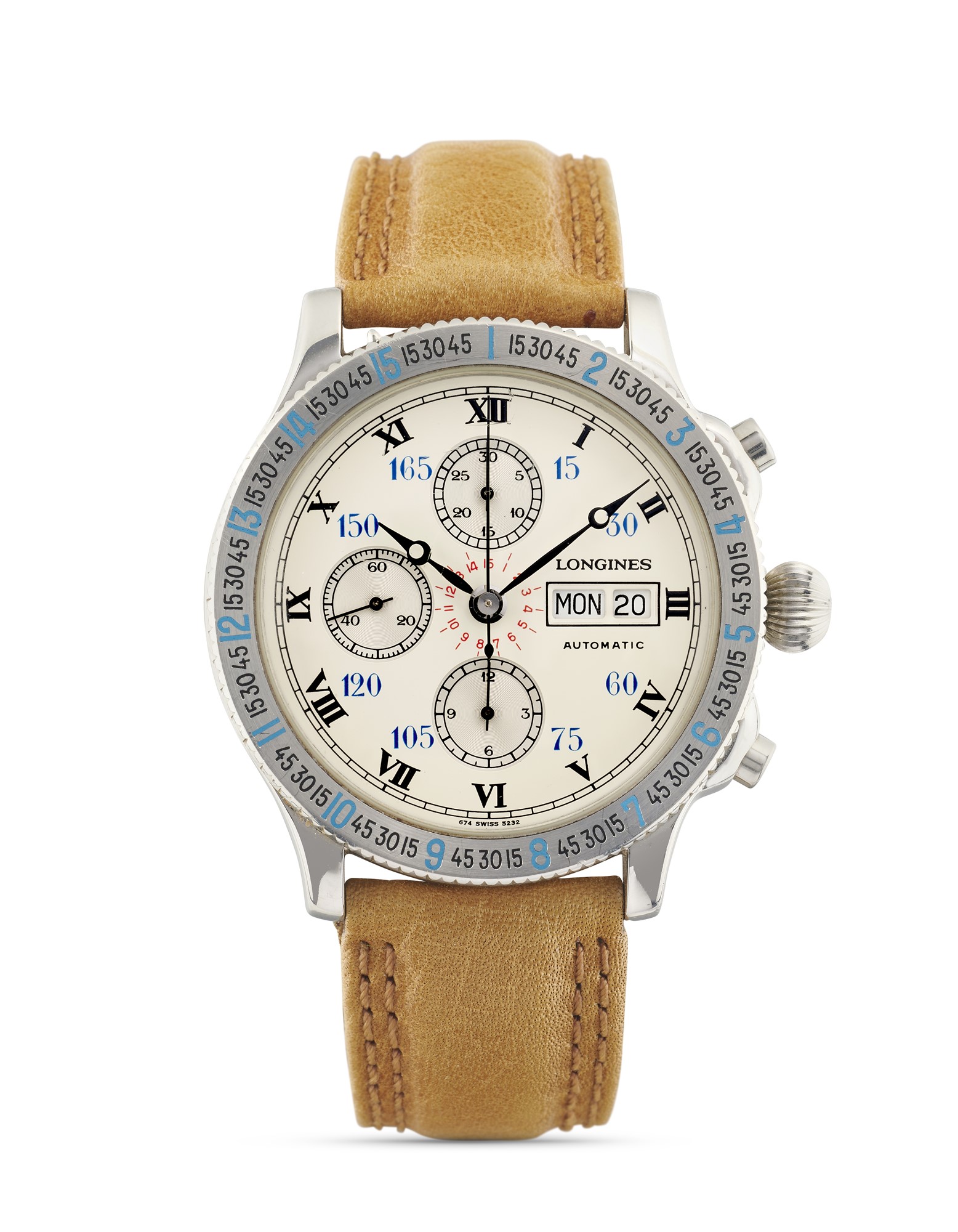 Longines Lindbergh Hour Angle chronograph 674.5232, 90s