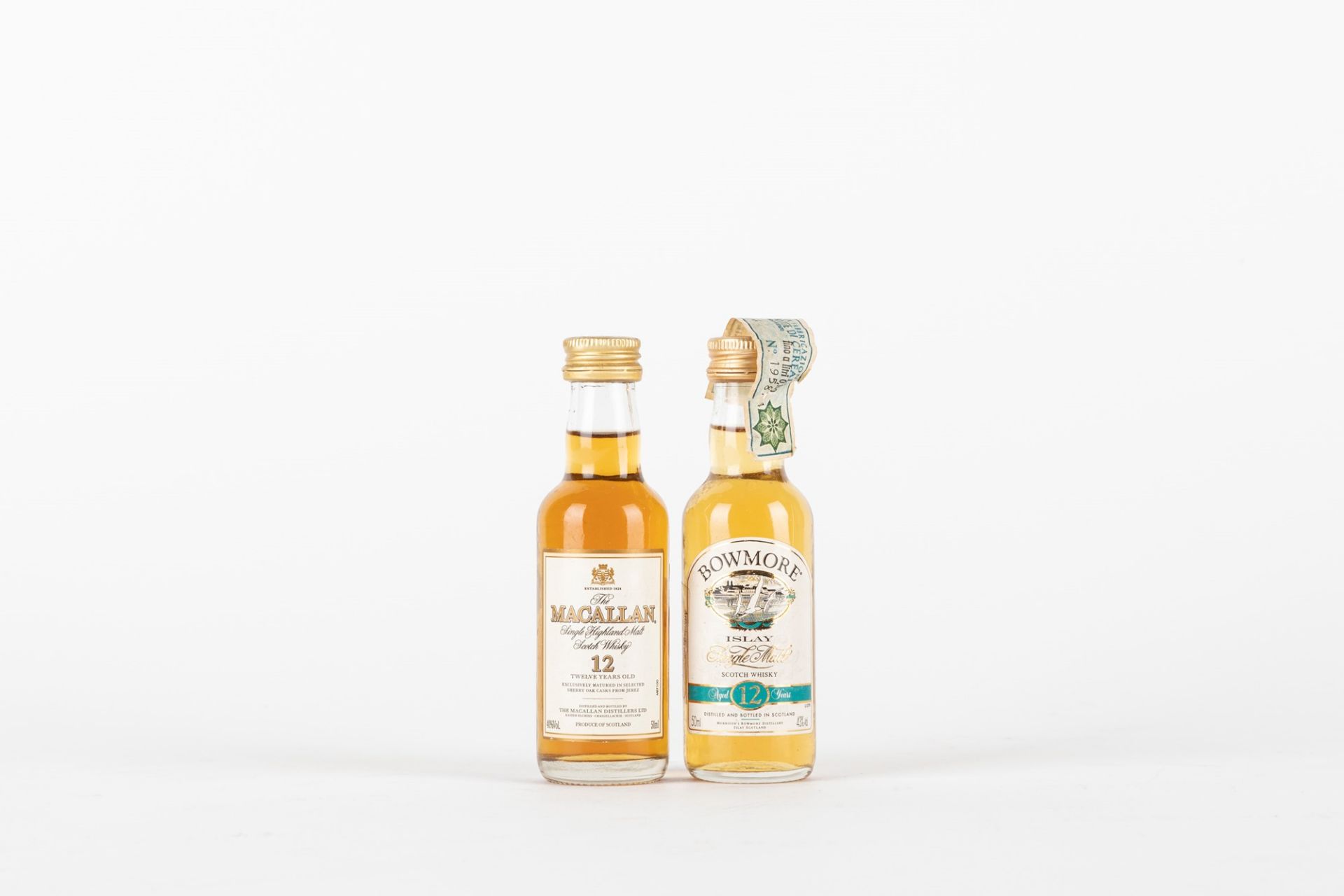 Scotland - Whisky / Macallan and Bowmore 12 YO Mignon (2 Mignon)