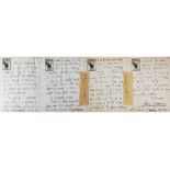 Autographs - D'Annunzio, Gabriele - de Pinedo, Francesco - Letter of 4 autographed pages