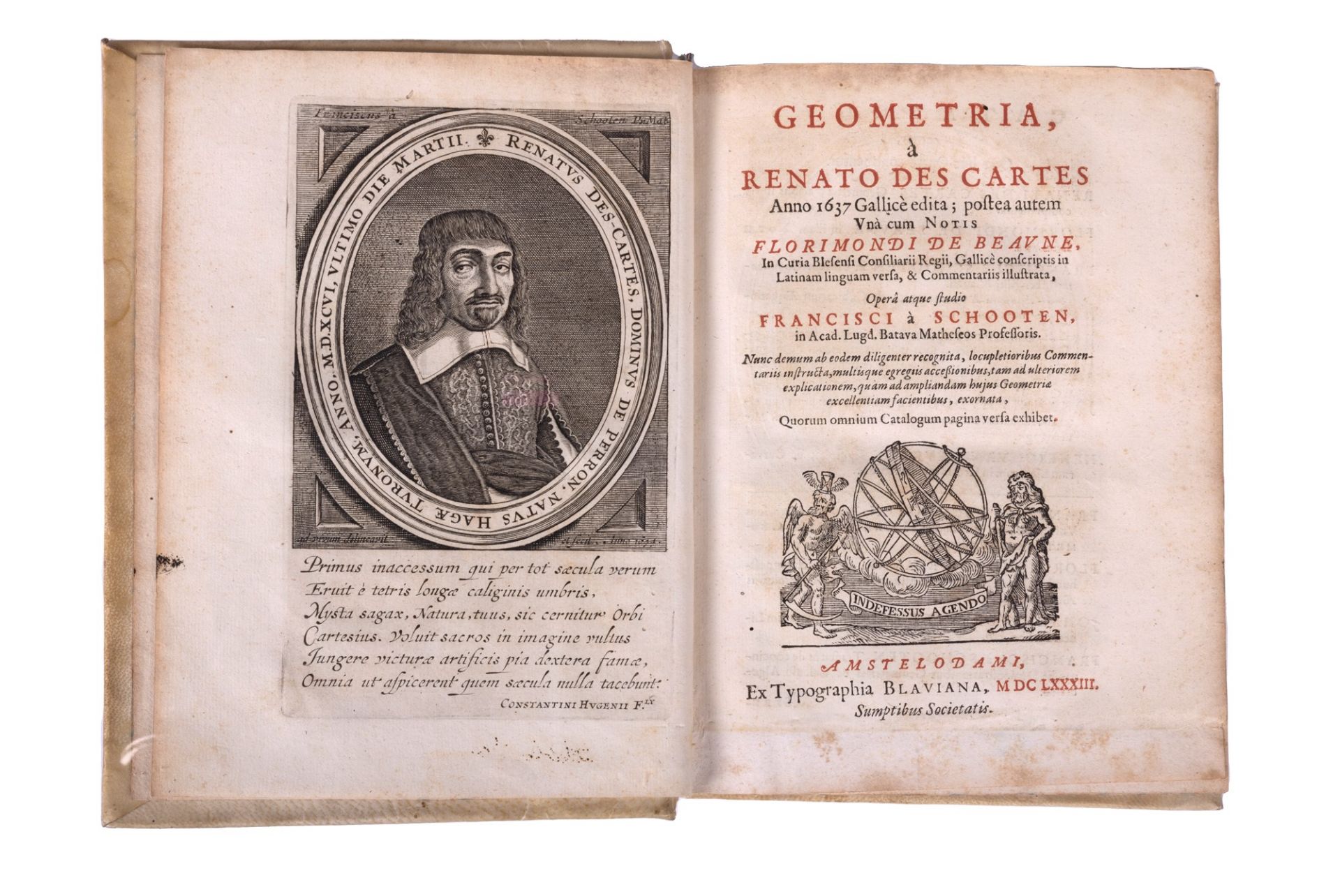 Cartesio, Renato - Geometry à Renato Des Cartes anno 1637 Gallicè edita posta autem una cum notis Fl