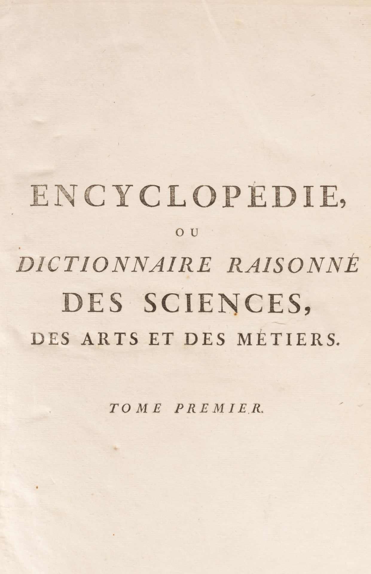 Diderot, Denis - d'Alembert, Jean-Baptiste Le Rond - Encyclopédie, ou Dictionnaire raisonné des scie - Image 2 of 19