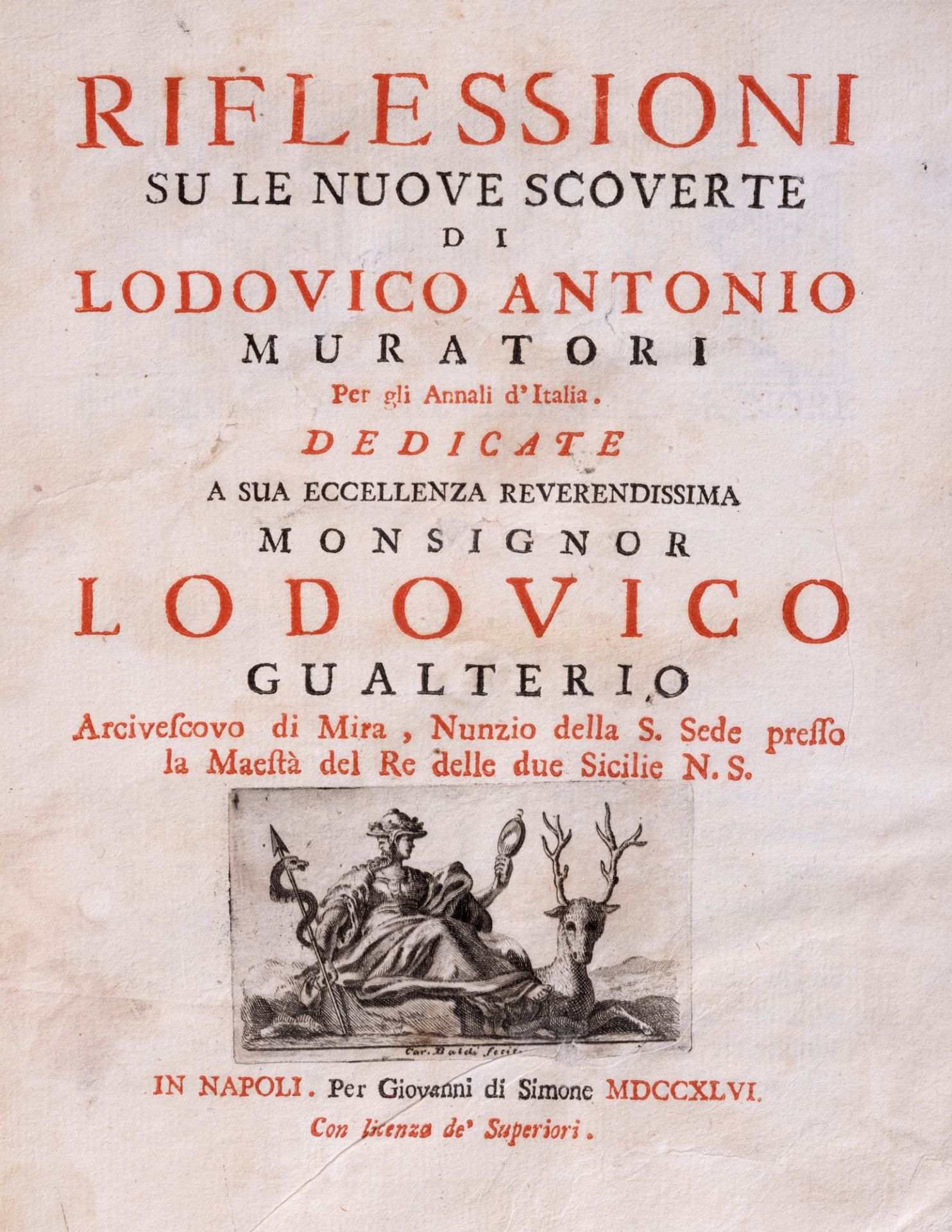 Numismatics - Vitale, Pietro Antonio - Reflections on the new discoveries of Lodovico Antonio Murato