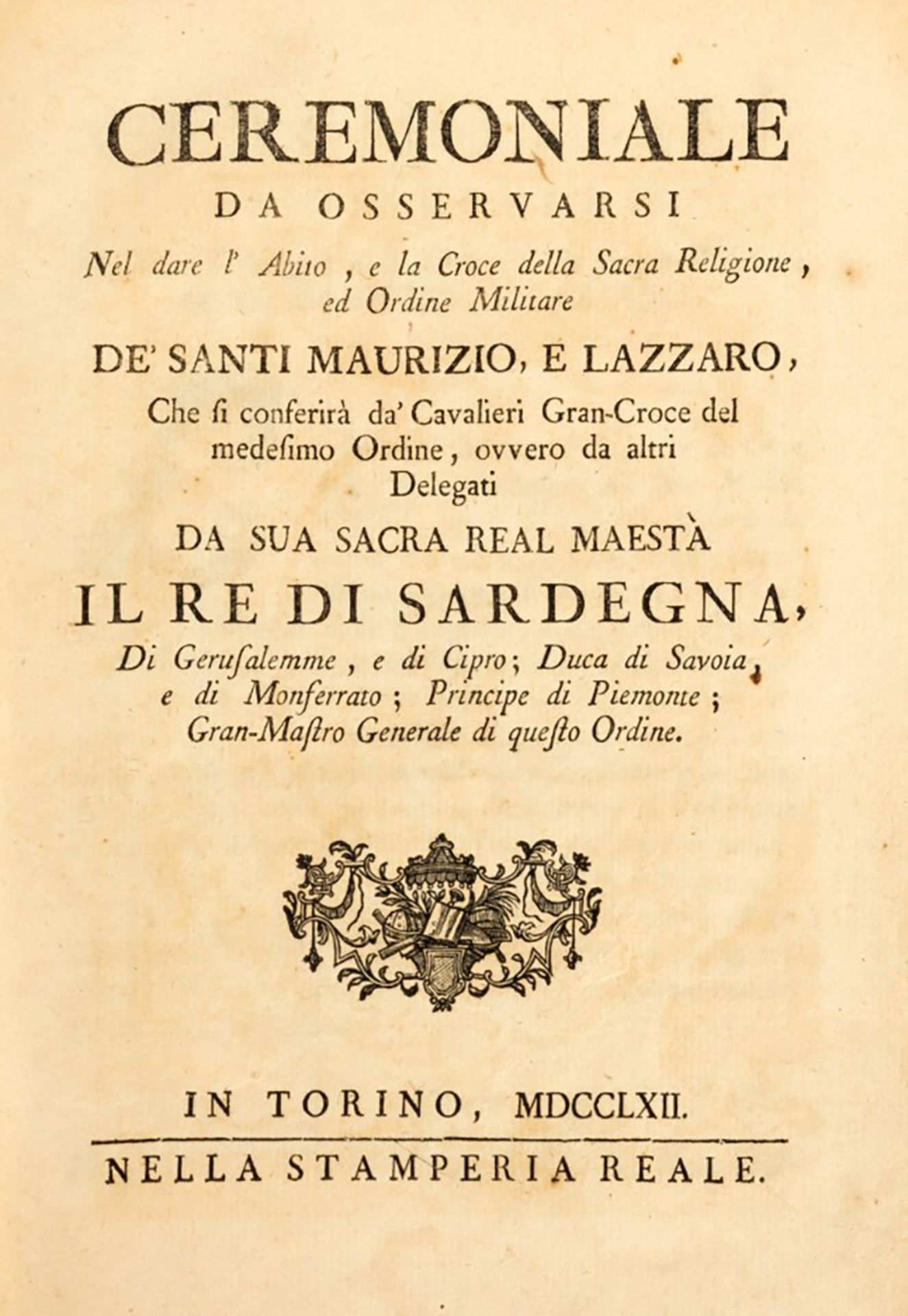 LigatureCeremonies to be observed in giving the habit, and the cross of the sacred religion and mili - Image 2 of 2