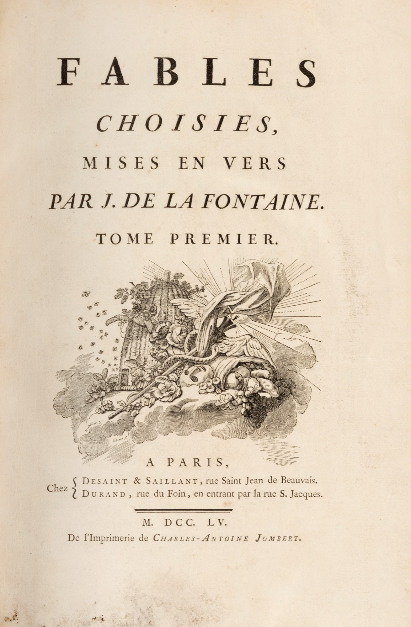 French illustrated - La Fontaine, Jean de - Fables choisies, mises en vers par J. de La Fontaine. To