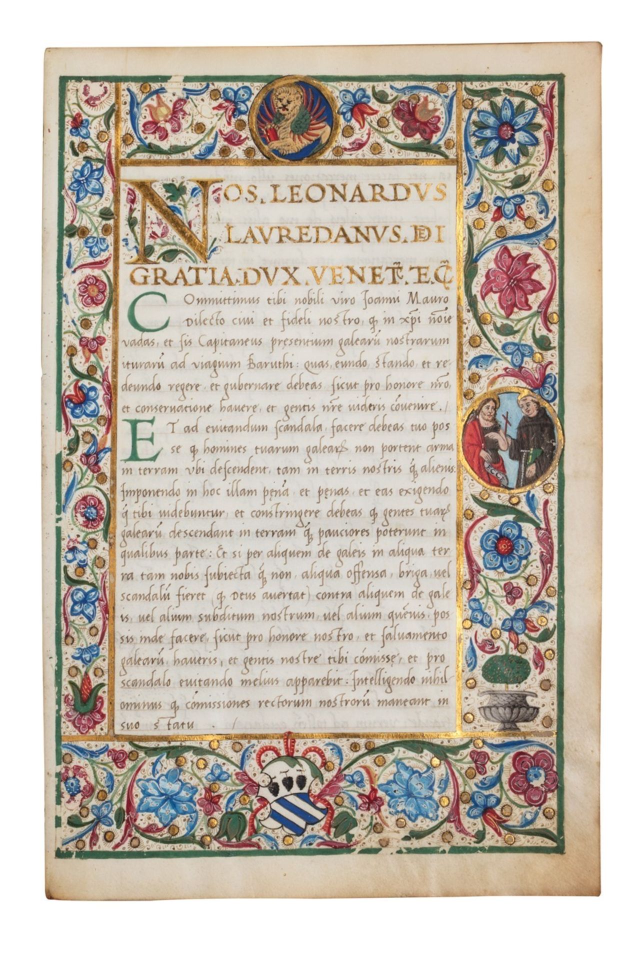 Manuscript - Venice - Loredan Leonardo, Doge - Customs commission