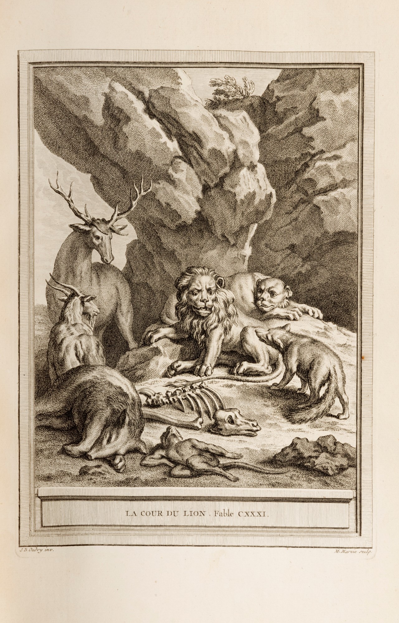 French illustrated - La Fontaine, Jean de - Fables choisies, mises en vers par J. de La Fontaine. To - Image 4 of 4