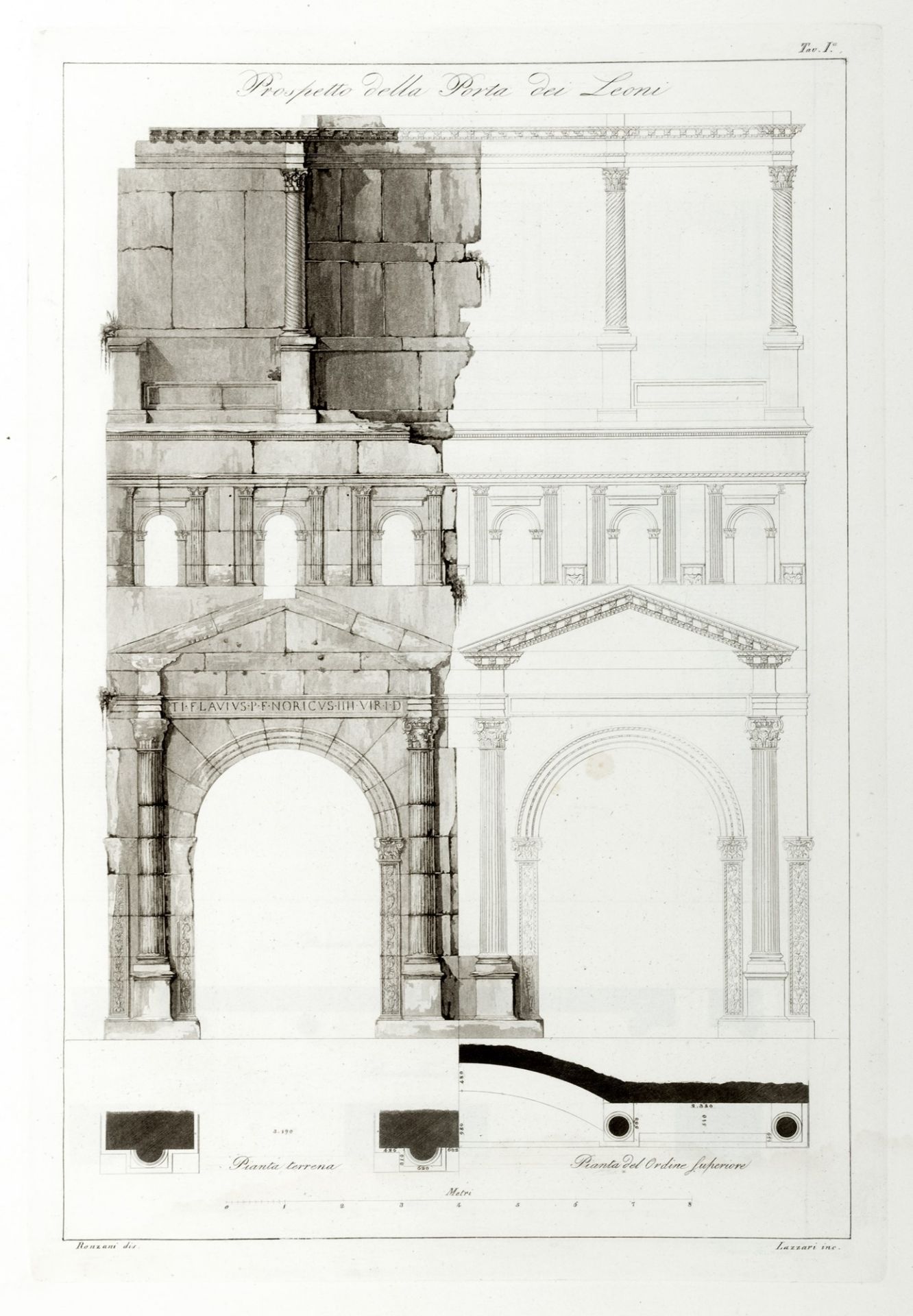 Verona - Architecture - Orti Manara, Giovanni Girolamo - Of the two gates called dei Leoni and dei B