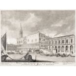 Engraving - Venice - Lovisa, Domenico - View of the Piazzetta sul Canale and the public prisons of S