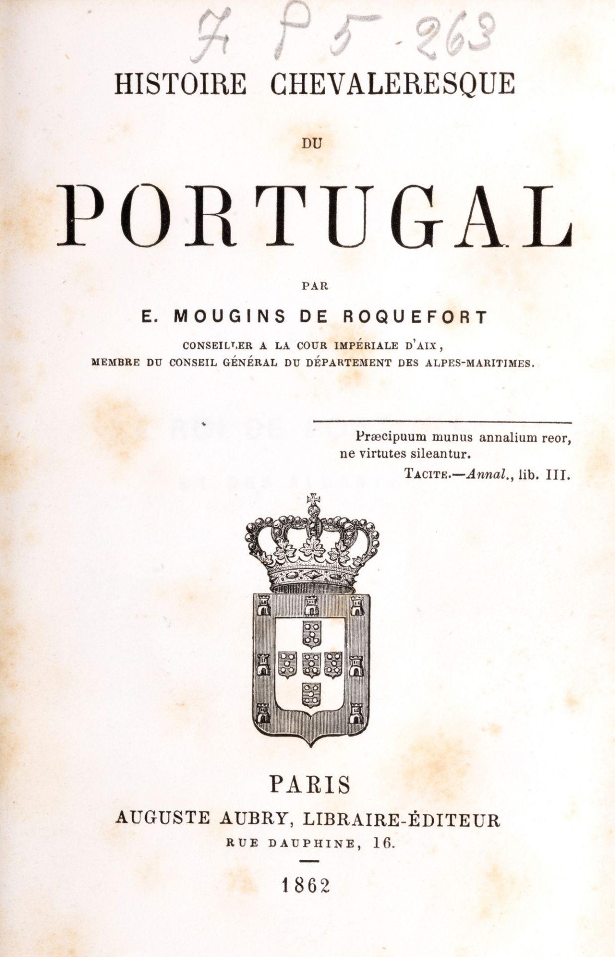 Binding - PortugalHistoire chevalleresque du Portugal - Image 2 of 2