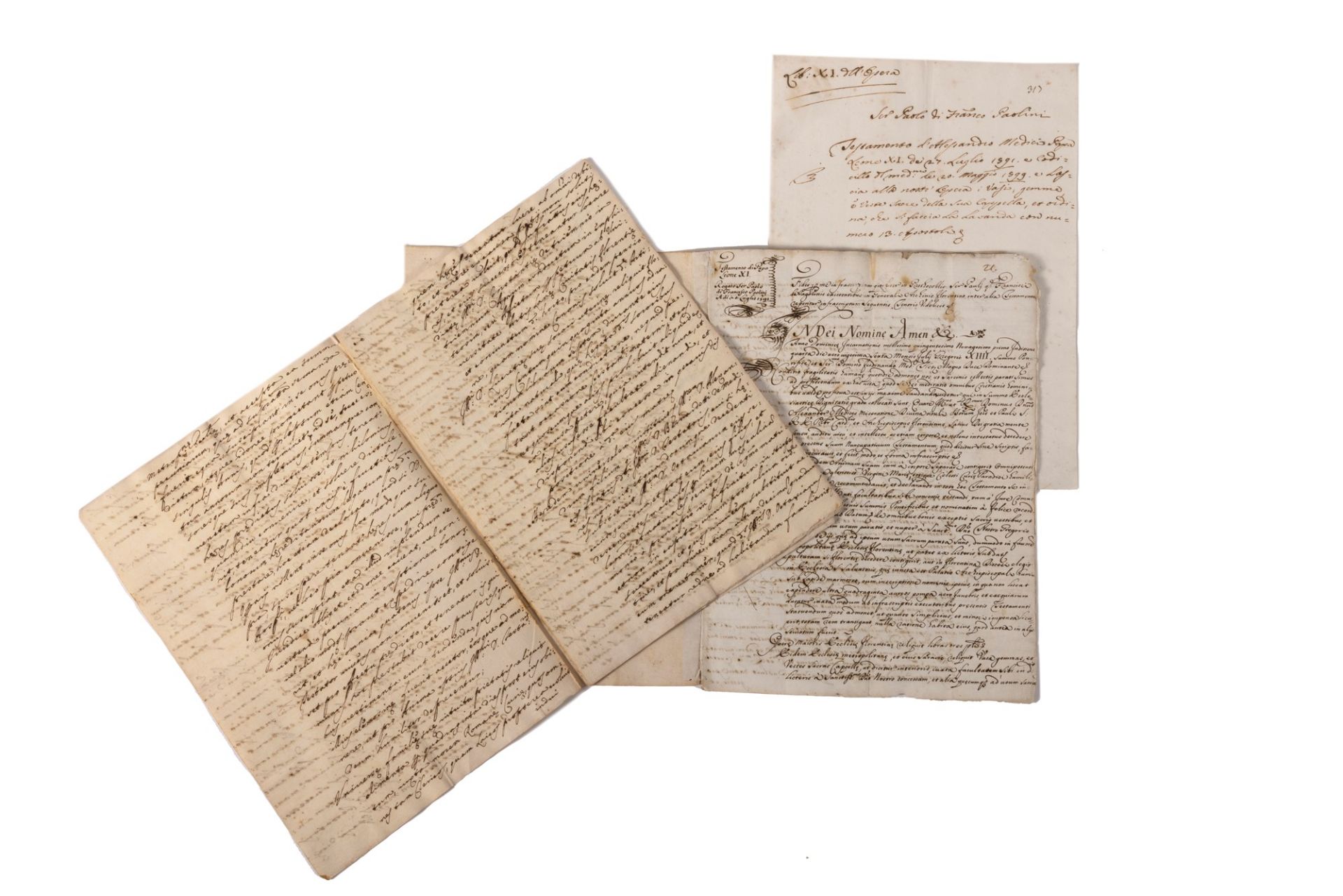 Manuscript - Florence - de Medici, Alessandro - Papa, Leone XI - Copy of the Testament of Leo XI and
