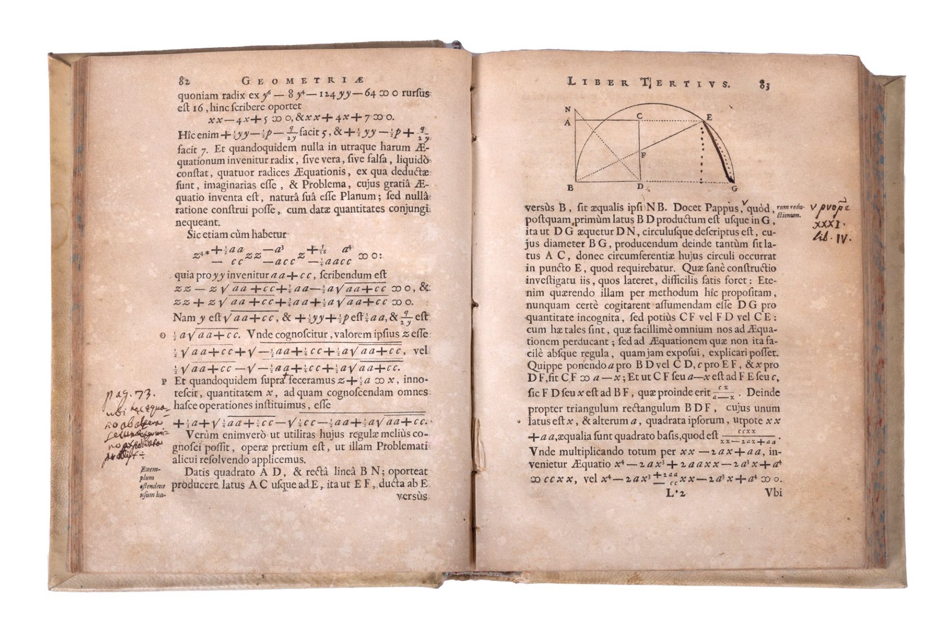 Cartesio, Renato - Geometry à Renato Des Cartes anno 1637 Gallicè edita posta autem una cum notis Fl - Bild 2 aus 2