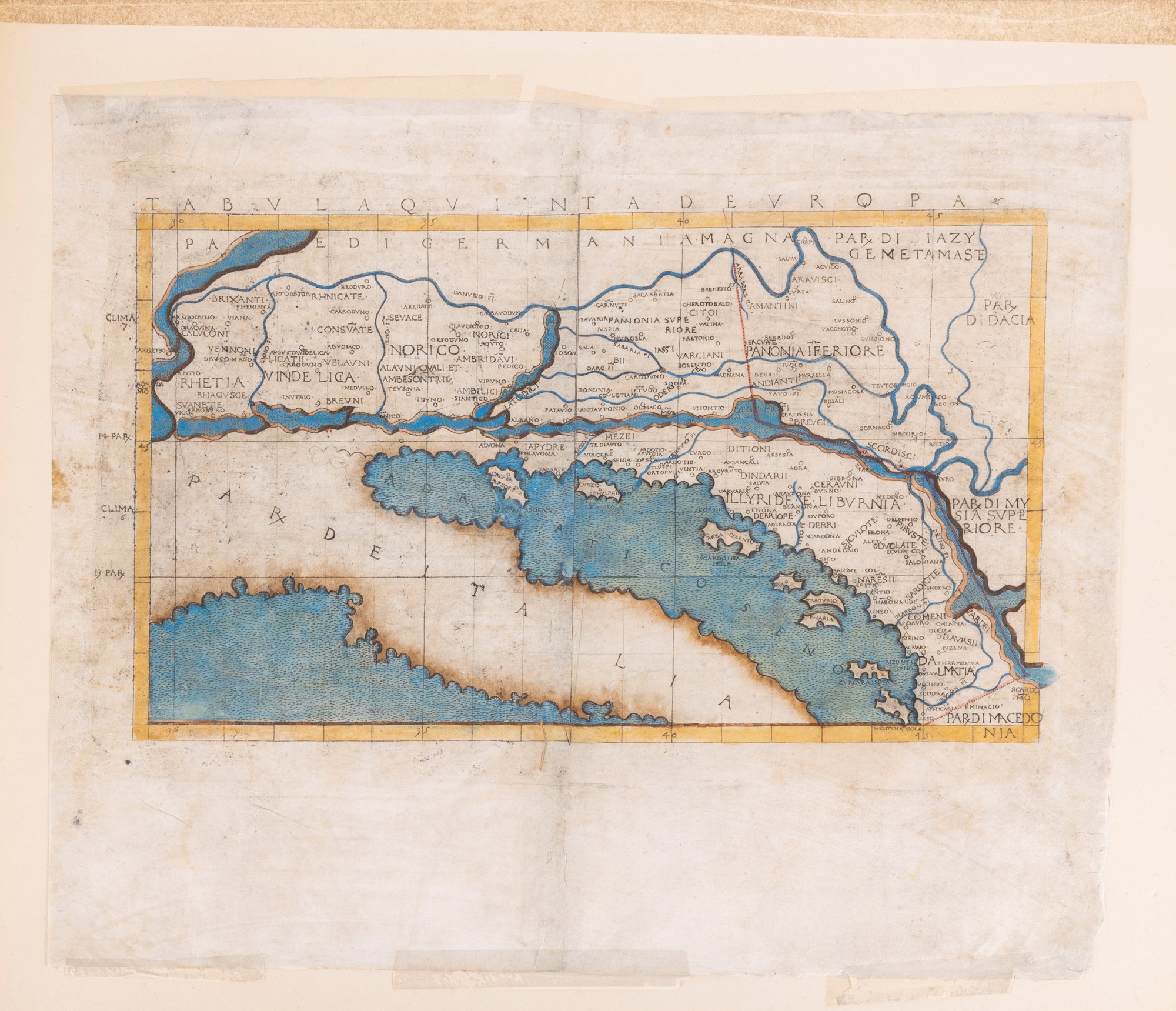 Dalmatia - Berlinghieri, Francesco - Fifth table of Europe